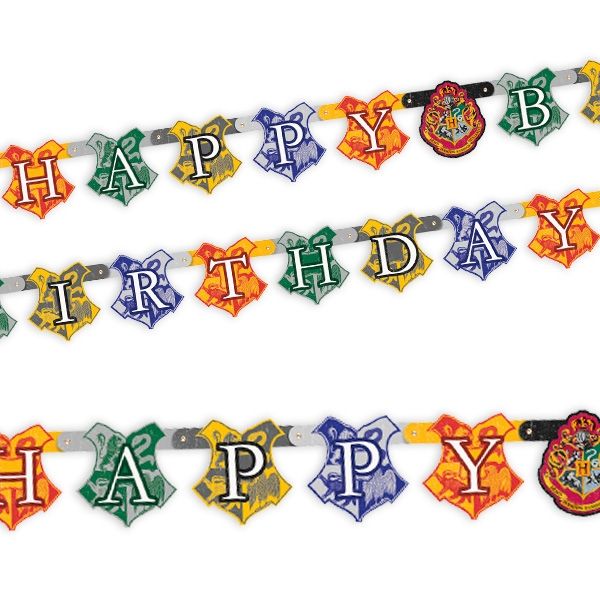 Harry Potter , Happy Birthday Banner, 1,82m  - Onlineshop Geburtstagsfee