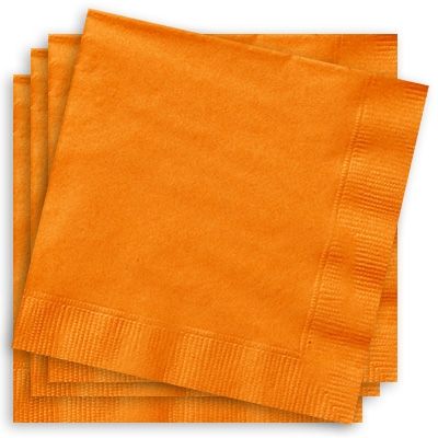 Partyservietten in Orange,33cm, 2-lagige Papierservietten, 20 Stück