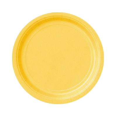 Einfarbige Teller gelb im 8er Pack, Einwegteller für alle Partys, 18cm  - Onlineshop Geburtstagsfee