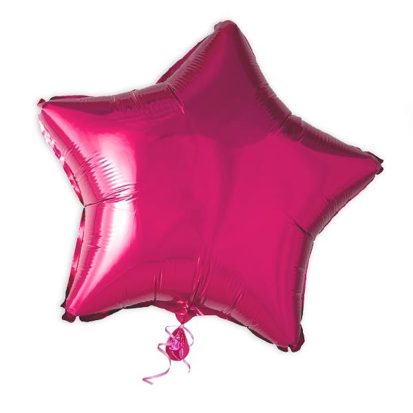 Folienballons sternförmig pink, 42 cm