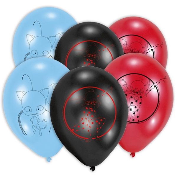 Miraculous, Luftballons, 6 Stück 22,8 cm/9