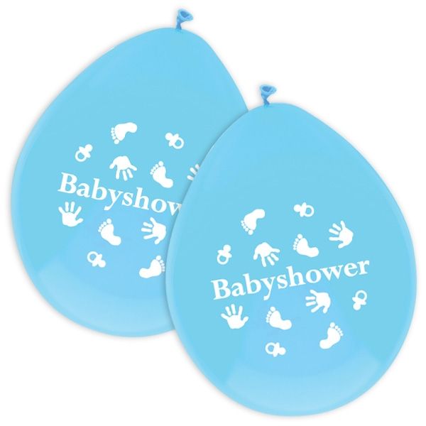 Baby Boy Ballons für Baby Shower Party Jungs, 6 Stück, in Blau, Latex