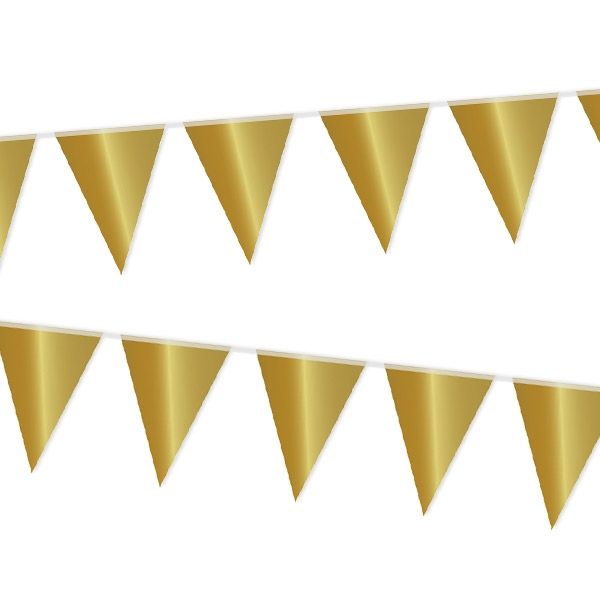 Wimpelkette in Gold, 10 m