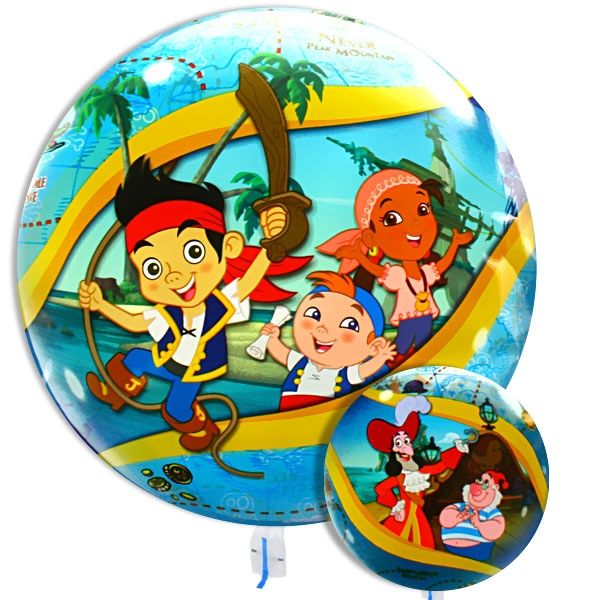 Bubble Ballon Jake und die Nimmerlandpiraten, 40 cm, flexibel