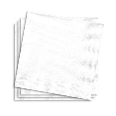Servietten in Weiß, 20er Pack, kleine Papierservietten, 2-lagig, 25cm