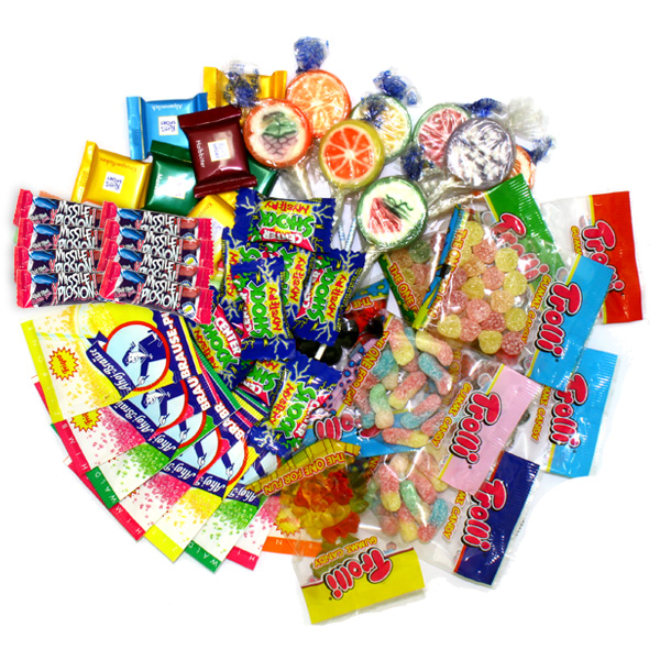 Süßigkeitenset 55tlg. für 8 Kids, 8 verschiedene köstliche Süßigkeiten