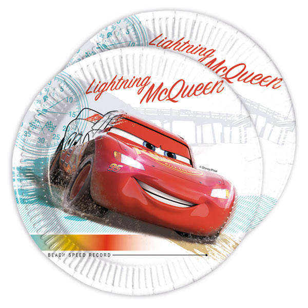 Lightning McQueen Kuchenteller, 8 Stück, 19,5 cm