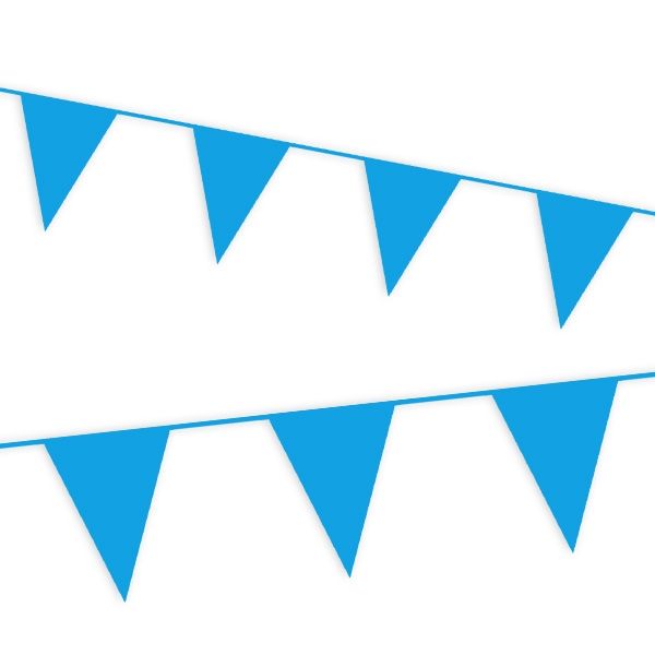 Wimpelkette in Blau aus Folie, Partydeko für draußen, 10 m  - Onlineshop Geburtstagsfee