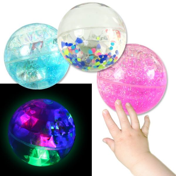 Wasser-Springball, mit LED, Flummi, 6,5cm, 1 Stk