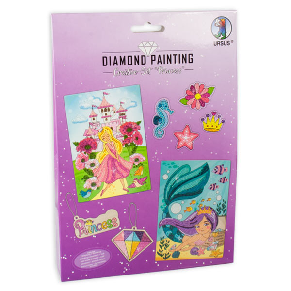 Diamond Painting Kreativset, Prinzessin, 13-teilig