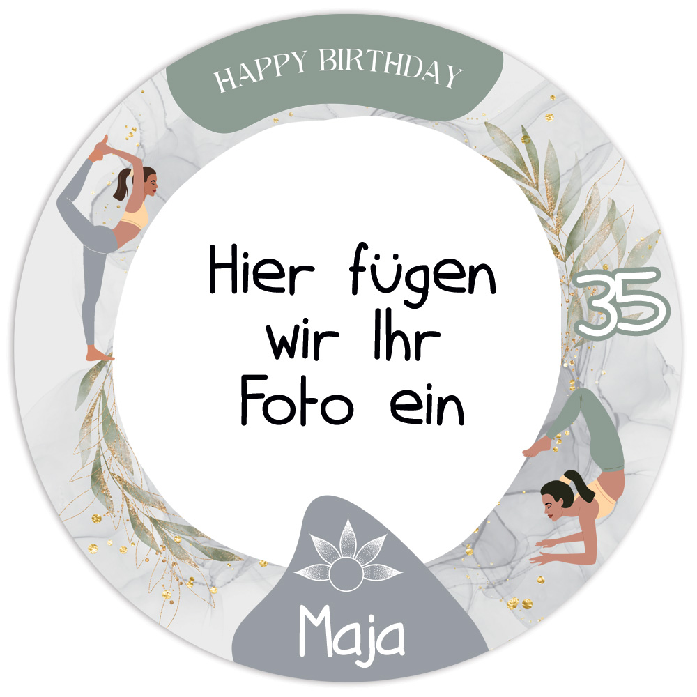 Tortenaufleger Geburtstag Einhorn & Luftballon mit Wunschtext
