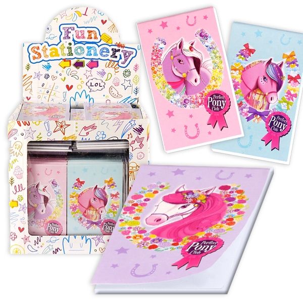 Pony Notizblöcke, Großpackung, 9,5 × 5,5 cm, 168 Stück für Mädchen-Party