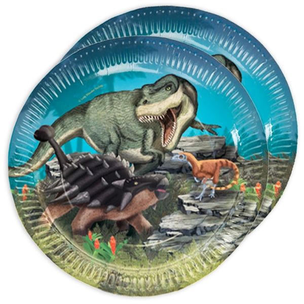 Dinosaurier Mottopartyset, 59-teilig mit Tisch- und Raumdekoration