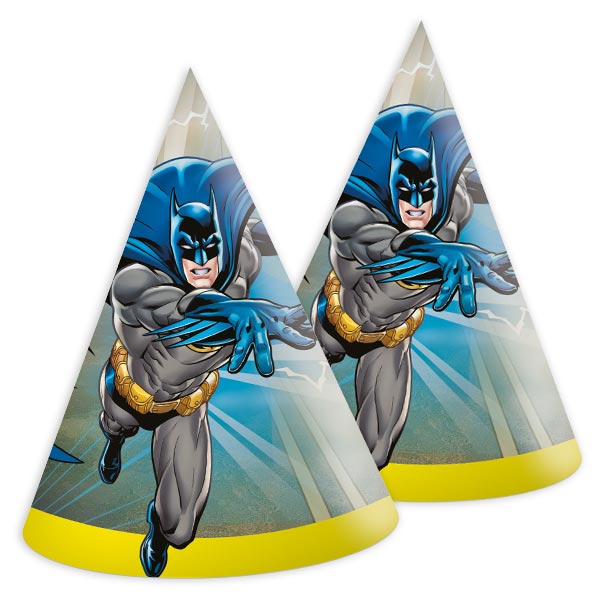 Batman Partyhüte aus Pappe, im 6er Pack