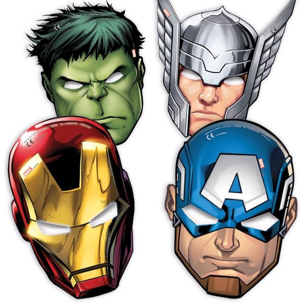 Avengers Masken, 6er Pck