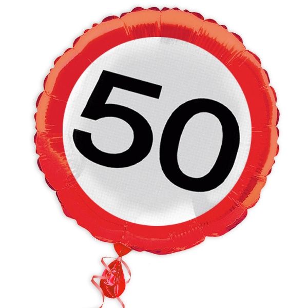Ballon "Verkehrsschild" zum 50. Geburtstag