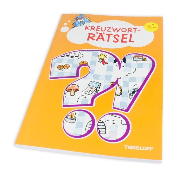 Kreuzworträtselbuch für Kinder mit 75 Seiten inklusive Lösungen  - Onlineshop Geburtstagsfee