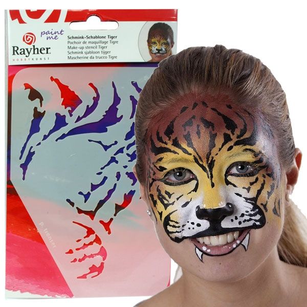 Paint Me - Schablone Tiger, Profischminken leicht gemacht, immer wiederverwendbar