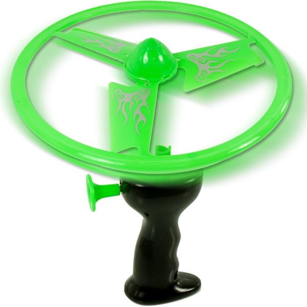 Frisbee mit Abschußvorrichtung, 25,5cm, mit LED