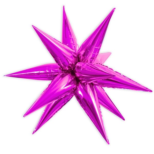 "Starburst", 3D-Ballon in pink, Ø 70cm