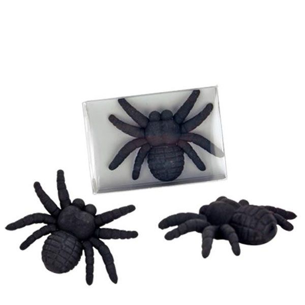 Schwarze Radierer Spinne, Radiergummi, 5cm x 4,3cm, für kleine Erschrecker