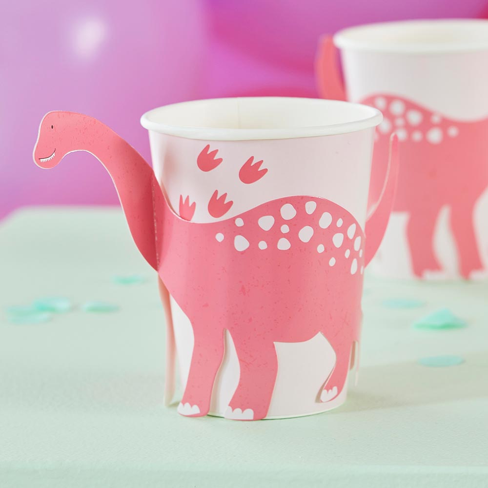 Basicset Dinosaurier in pink, 50-teilig für 8 Kids
