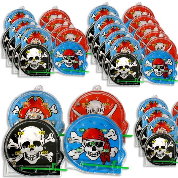 Großpackung Piraten Flipperspiele, 36 Stück, Mitgebsel zum Kindergeburtstag