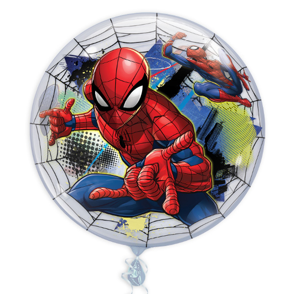 Bubble Ballon "Spiderman", 56cm, heliumgeeignet