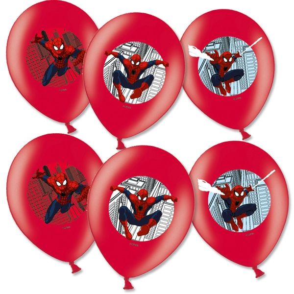 Spiderman Luftballons, 6 Stk, Ø 27,5cm