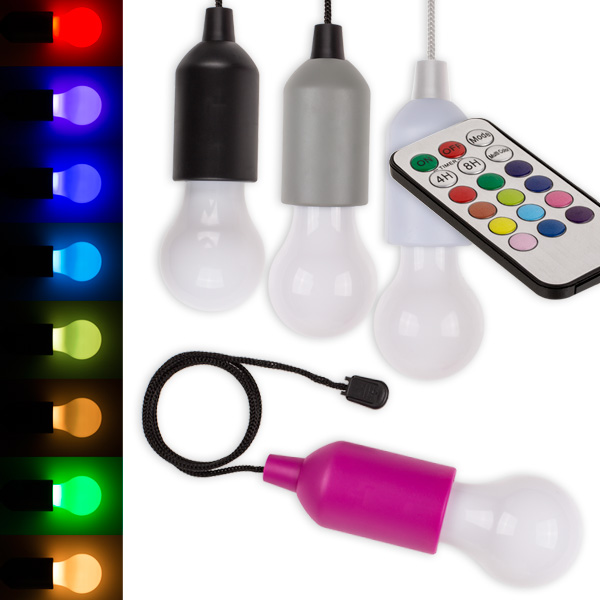 LED-Glühbirne mit Farbwechsel und Fernbedienung, 1 Stück