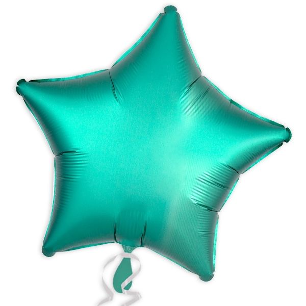 Folienballon Stern, Satin Luxe Jadegrün 45 cm