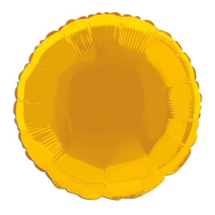 Folienballon golden einfarbig 35 cm, z.B. goldene Ballondeko zum 50sten