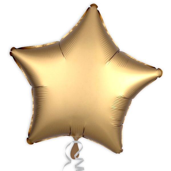 Folienballon Stern, Satin Luxe Gold, 45 cm