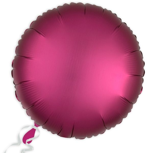 Folieballon rund Satin Luxe Pink, 34 cm