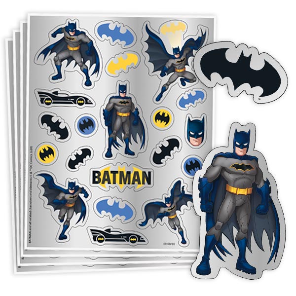 Batman Stickerbögen im 4er Pack, 80 Sticker