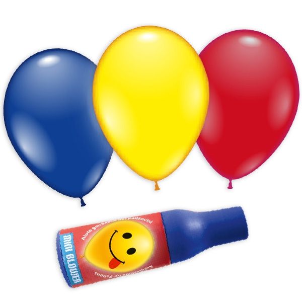 Ballons mit Aufblashilfe im 3er Set, kinderleichtes Aufpusten