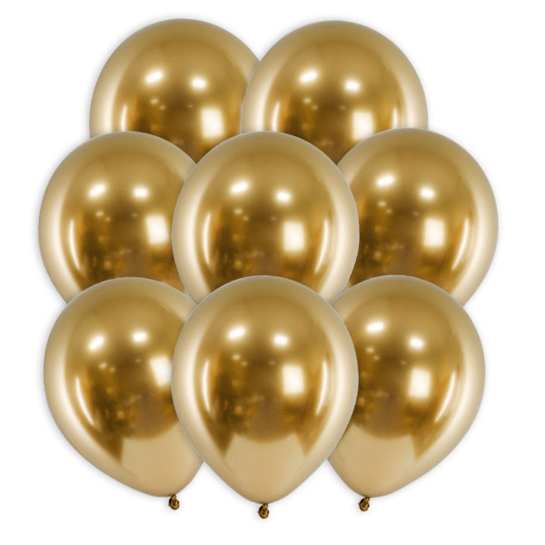 Golden glänzende Latexballons, 10 Stück, 30cm