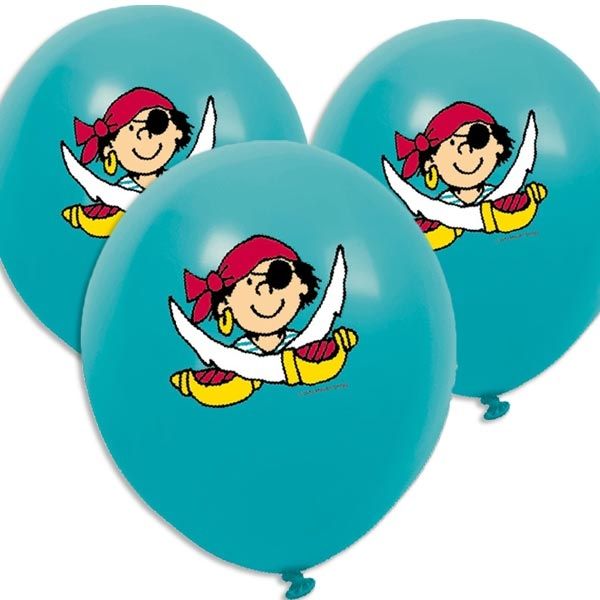 Pit Planke Luftballons im 8er Pack für Piratenparty kleiner Kinder, 30cm