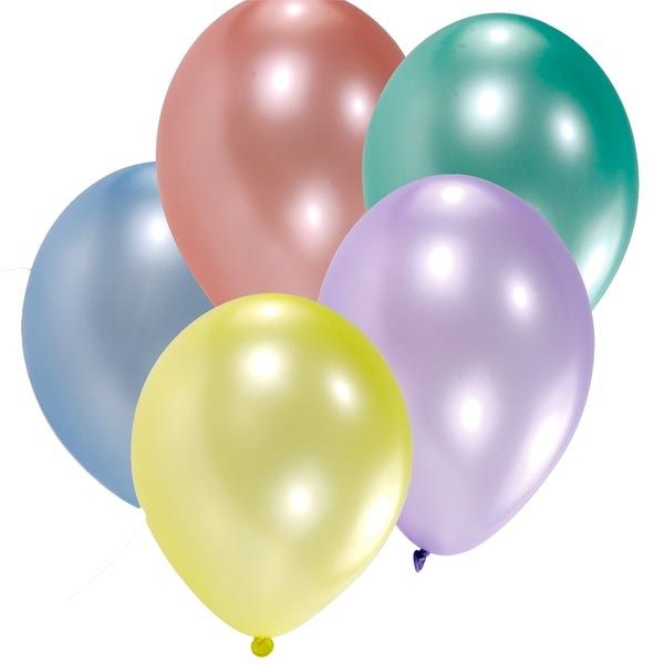 Luftballons Perlmutt 8 Stück, 30 cm, perlmuttfarbene Latexballons