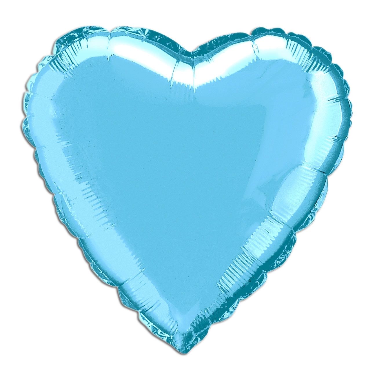 Folienballon als Herz blau, 35 cm