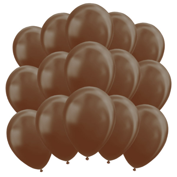 Braune Latex-Ballons im 100er Pack, Ø 12,7cm