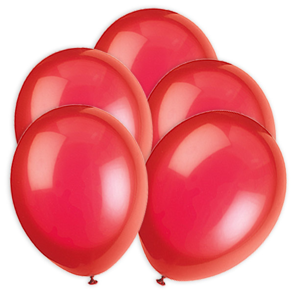 Luftballons scharlachrot, 50 Stück, Latex