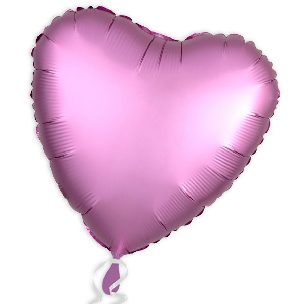 Folienballon Herz, Satin Luxe Rosa, 34 cm