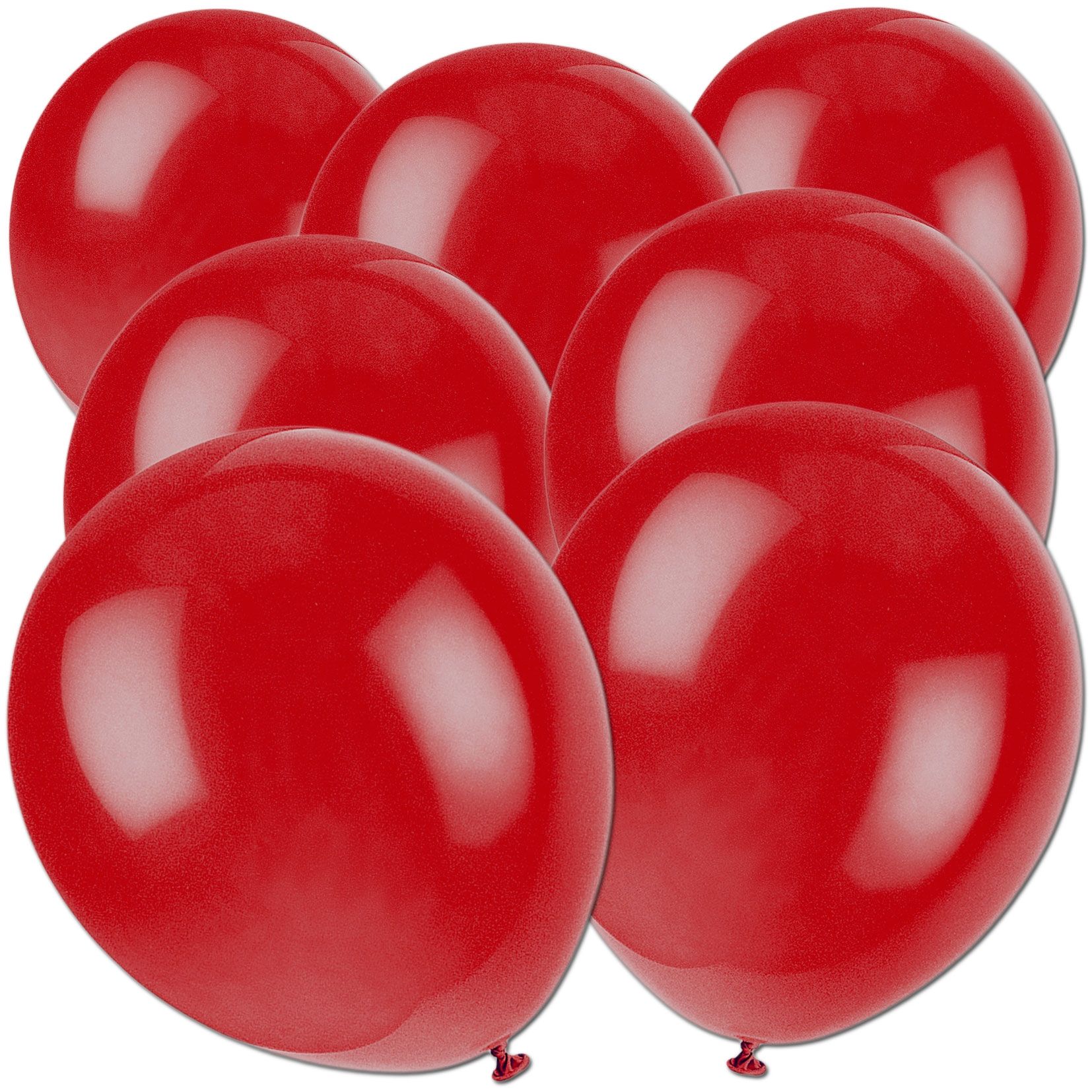 Luftballons dunkelrot, 50 St., 30cm, einfarbige Ballons, kräftiges Rot