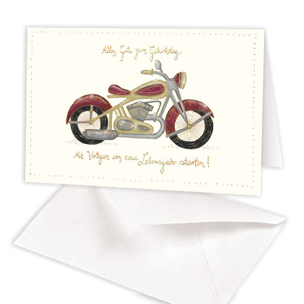 Geburtstagskarte Motorrad