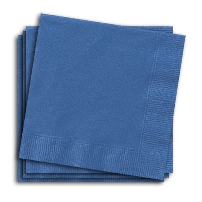 25x25cm 20er Pack blaue Servietten Tischdeko in sattem Blau Kleine 