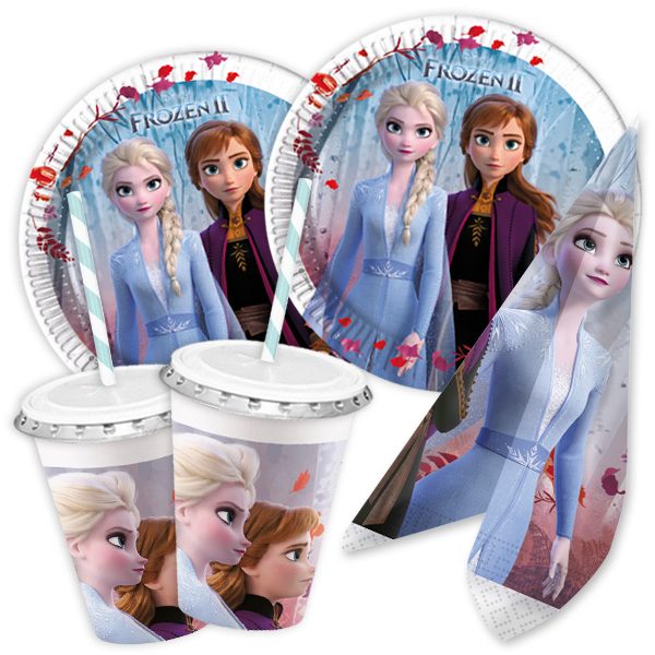 Basic Set Frozen 2 , 54 teilig für bis zu 8 Kids  - Onlineshop Geburtstagsfee
