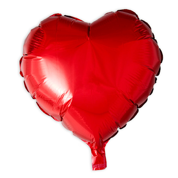 Herz-Folienballon rot, 36 cm
