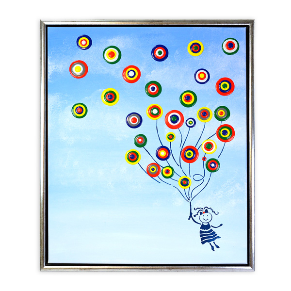 Blob Paint Gestaltungsset "Luftballon-Mädchen", 7-teilig