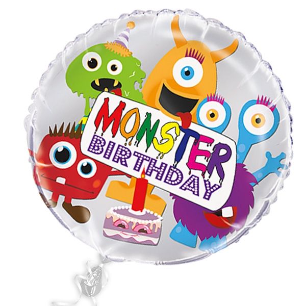 Monster, runder Folienballon, 45cm